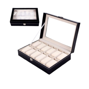 Leather 12 Slot Watch Box