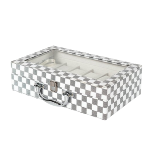PU Jewellery Box 12 Slot White