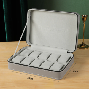Grey 10 Slot Watch Boxes